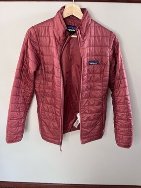 Patagonia Nano Puff Jacket Womens XS Rose Pink Puffer Full Zip Insulated 84217